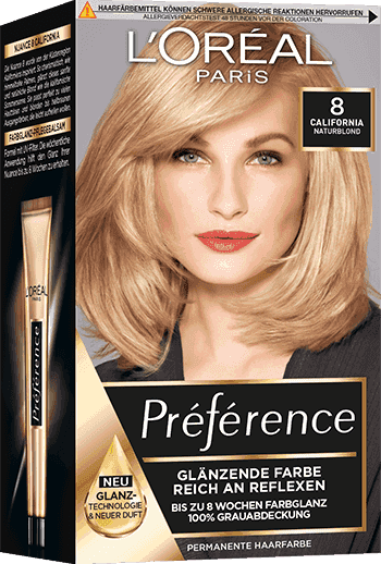 Blondehaare California Naturblond 8 Preference Packshot